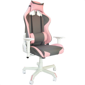 Silla Gamer Rosa Ergonómica Reclinable Calidad Premium