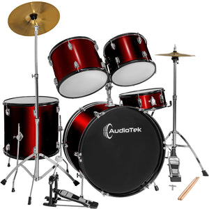 Bateria Musical Acustica 5 Piezas 22 Tambor Baquetas
