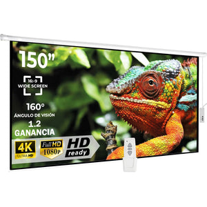Pantalla Proyector Electrica 150' Blackout 16:9 Con Control