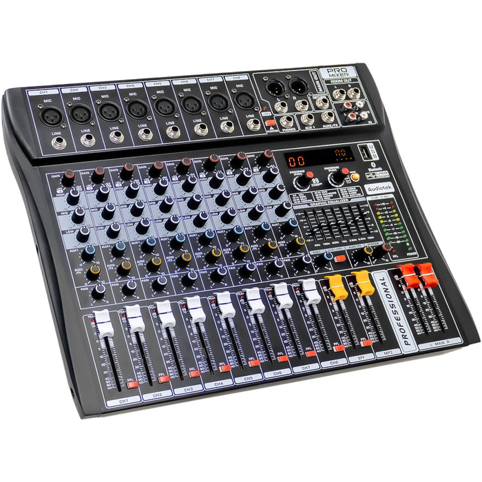 Consola Mezcladora 8 Canales Bluetooth Usb Estudio Sonido