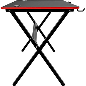 Escritorio Gamer Acero Mesa Mdf Portavasos Soporte Audifonos
