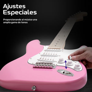 Guitarra Electrica Accesorios + Amplificador De Regalo 9v 5a
