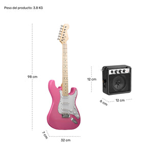 Guitarra Electrica Accesorios + Amplificador De Regalo 9v 5a
