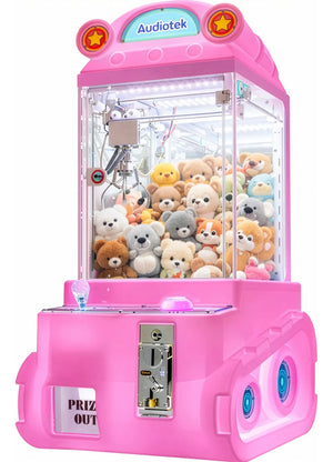 Maquina Garra Peluches Mini Doll Caza Luz Led Sonido Tankman Rosa