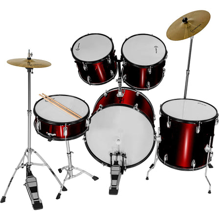 Bateria Musical Acustica 5 Piezas 22 Tambor Baquetas