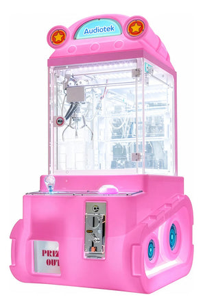 Maquina Garra Peluches Mini Doll Caza Luz Led Sonido Tankman Rosa