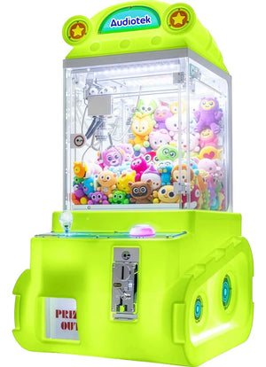 Maquina Garra Peluches Mini Doll Caza Luz Led Sonido Tankman Verde