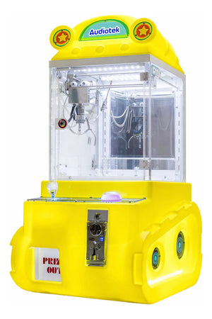 Maquina Garra Peluches Mini Doll Caza Luz Led Sonido Tankman Amarillo