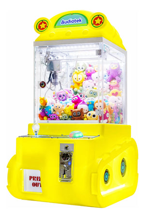Maquina Garra Peluches Mini Doll Caza Luz Led Sonido Tankman Amarillo
