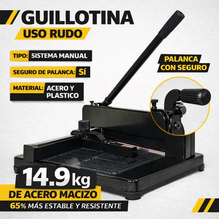 Guillotina Cortadora Multifuncion 400 Hojas A4 Uso Rudo 12'