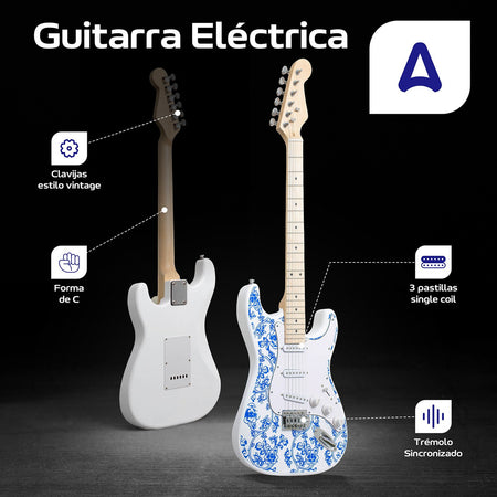 Guitarra Electrica Accesorios + Amplificador De Regalo 9v 5a
