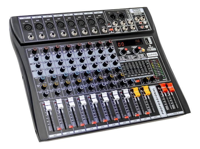 Consola Mezcladora 8 Canales Bluetooth Usb Estudio Sonido