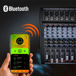 Consola Mezcladora 8 Canales Bluetooth Usb Estudio Sonido