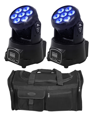 Cabeza Movil Robotica 7 Leds 2 Piezas Giratorio Luces Fiesta