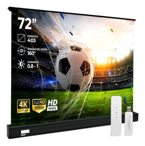 Pantalla Proyector Electrica Pull Up Ultracontraste 72'/80'
