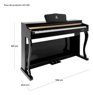 Piano Teclado Electrico 88 Teclas Digital 15v 3a 900 Ritmos