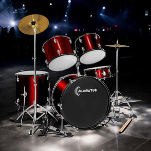 Bateria Musical Acustica 5 Piezas 22 Tambor Baquetas