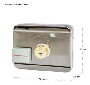 Chapa Cerradura Electrica Control Rfdi Acceso Inteligente