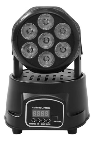 Cabeza Movil Robotica 7 Leds 2 Piezas Giratorio Luces Fiesta