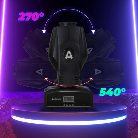 Set 2 Cabeza Movil Aro Rgb Robotica 90w Con Mochila