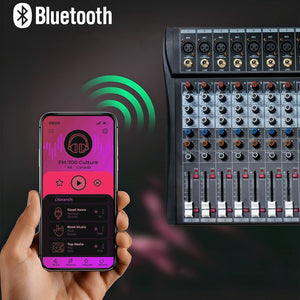 Mezcladora Mixer 16 Canales Bluetooth Usb Estudio Sonido