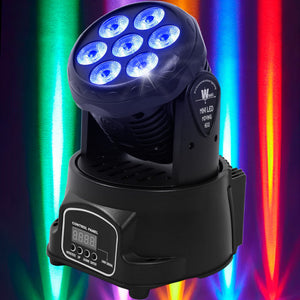 Cabeza Movil Wash + Beam Robotica 7 Luces Led Rgbw Dj Disco