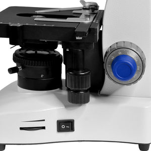 Microscopio Binocular Planacromatico 10x-1000x Profesional Color Blanco