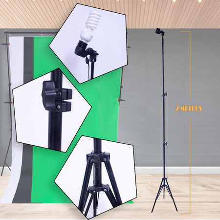 Kit Estudio Fotografico con Pedestales, Telas, Focos y Sombrillas