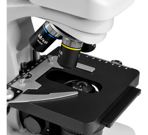 Microscopio Binocular Planacromatico 10x-1000x Profesional Color Blanco
