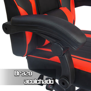 Silla Gamer Ergonómica Reclinable con Reposa Pies