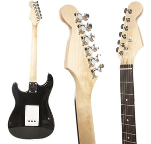 Guitarra Eléctrica Tipo Stratocaster con Amplificador Color Negro