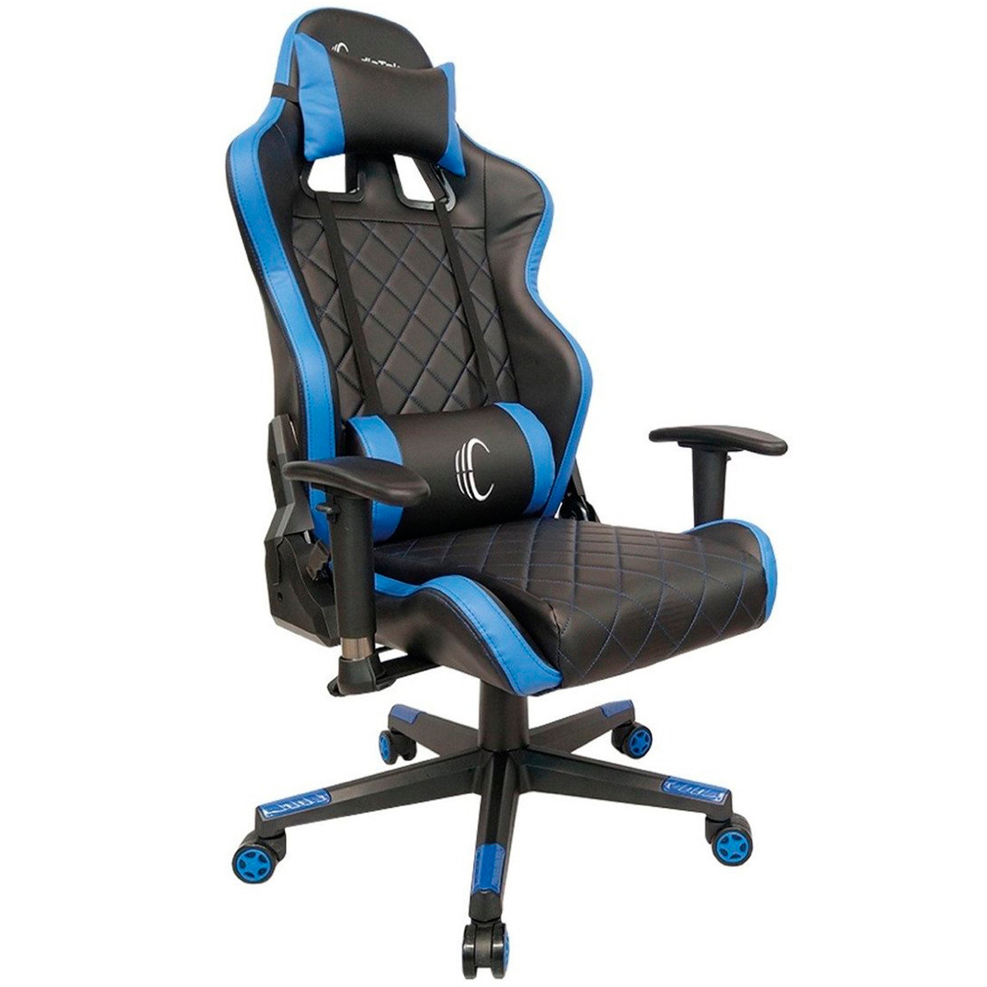 Silla Gamer Ergonómica Reclinable Cojines Desmontables Cuadriculada  Audiotek